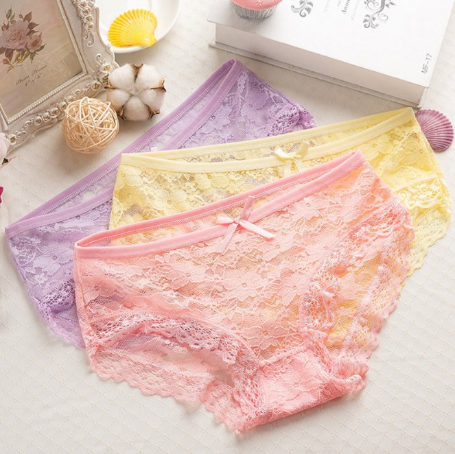 Combo 5 quần lót nữ cao cấp ren hoa quyến rũ mềm mại thoải mái.