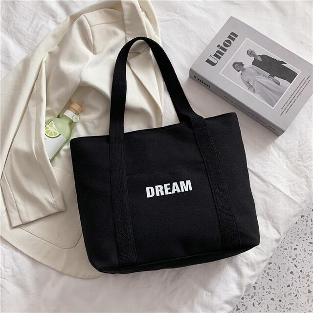 Túi Tote Nữ DREAM YOLA SHOP Túi Vải Hàn Quốc đeo vai nữ to vừa A4, đựng đồ đi học đi làm đi chơi