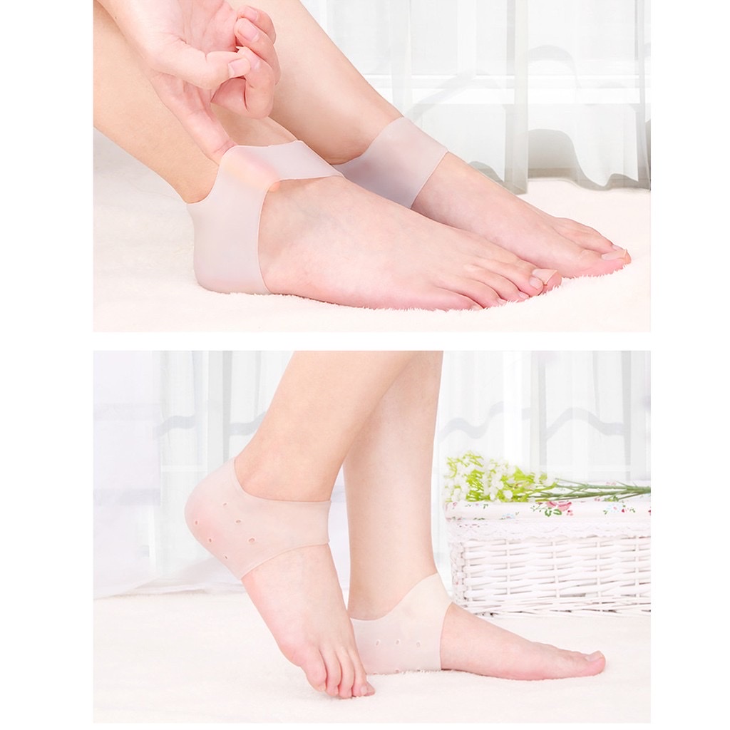 Sét 2 miếng lót gót chân cao su mềm cho nam và nữ ,bảo vệ gót chân ,cổ chân ,chống nứt gót , khi mang giày 