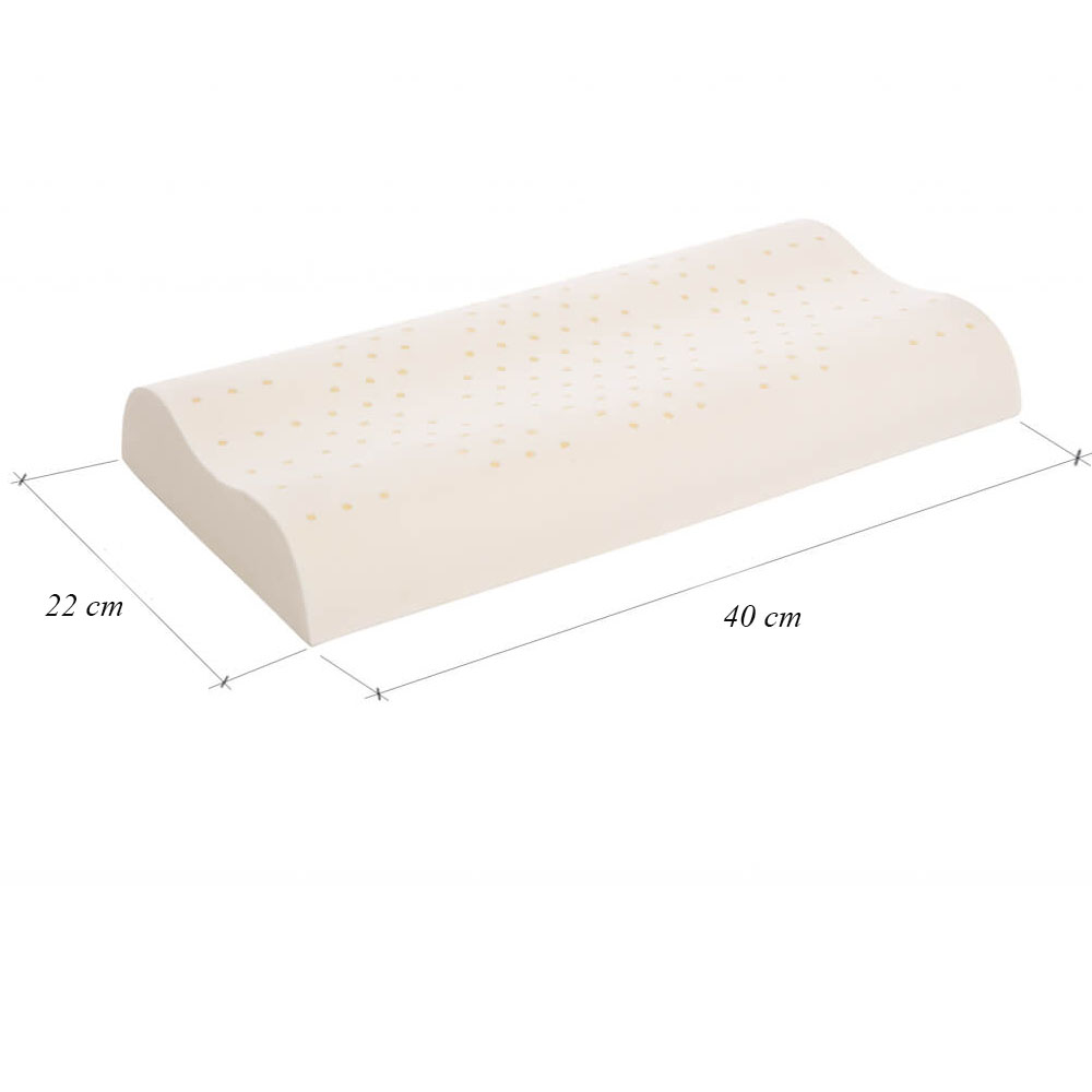 Gối cao su em bé Liên Á Contour 22x40x5cm +Áo