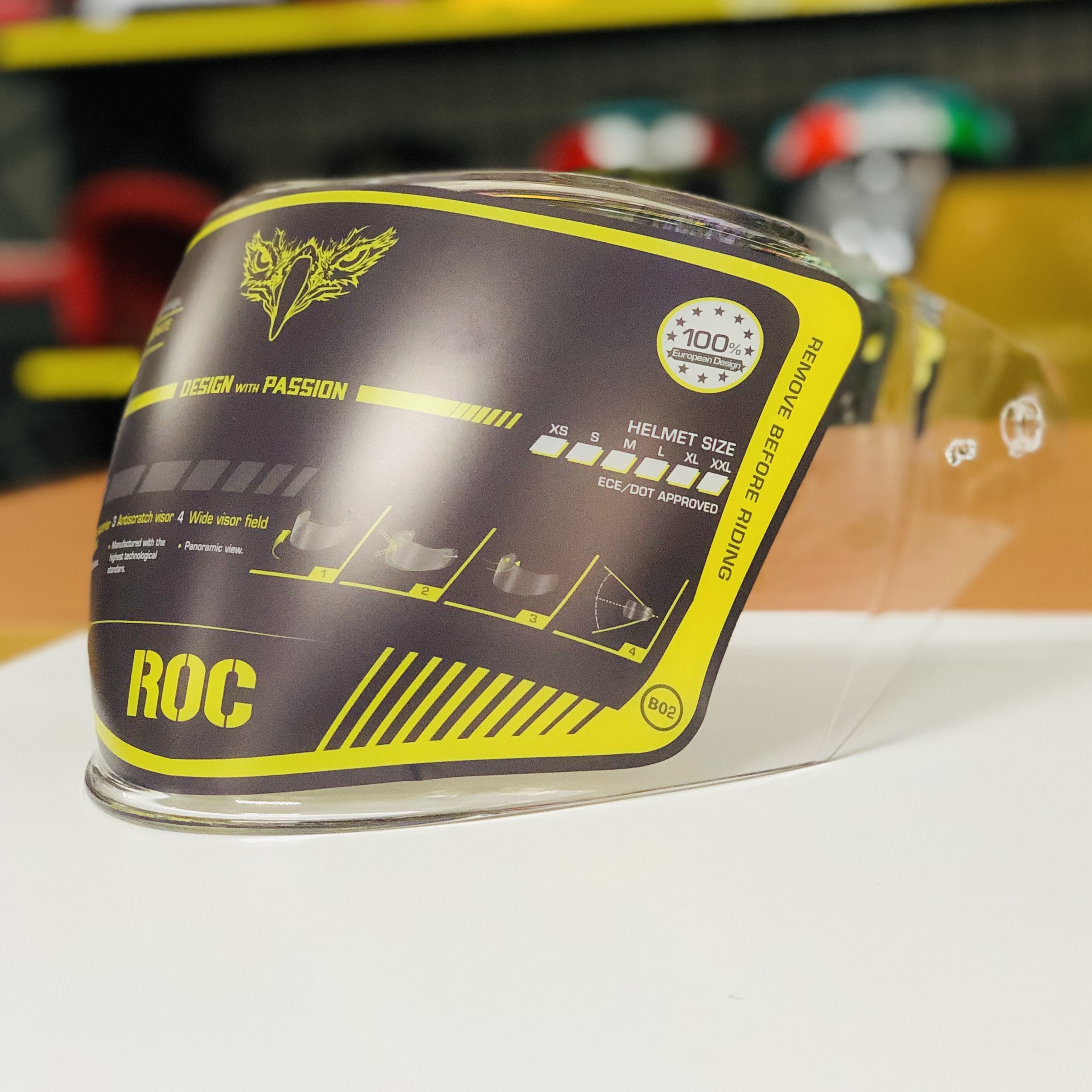 Kính thay thế mũ bảo hiểm M789 (dùng chung kính ROC 07) chất liệu nhựa cao cấp chống chịu lực cao