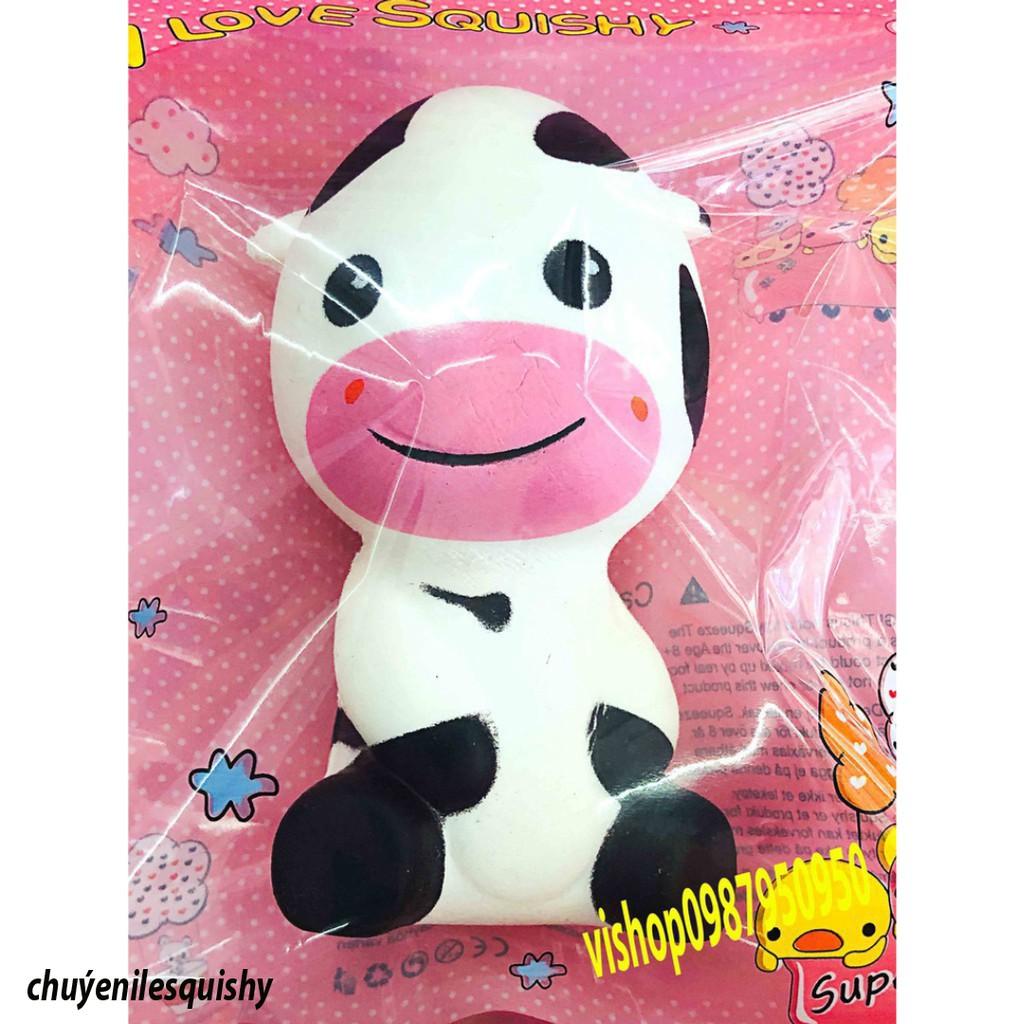 SQUISHY BÒ SỮA MÔI HỒNG ngồi bệt (thaolinh950)