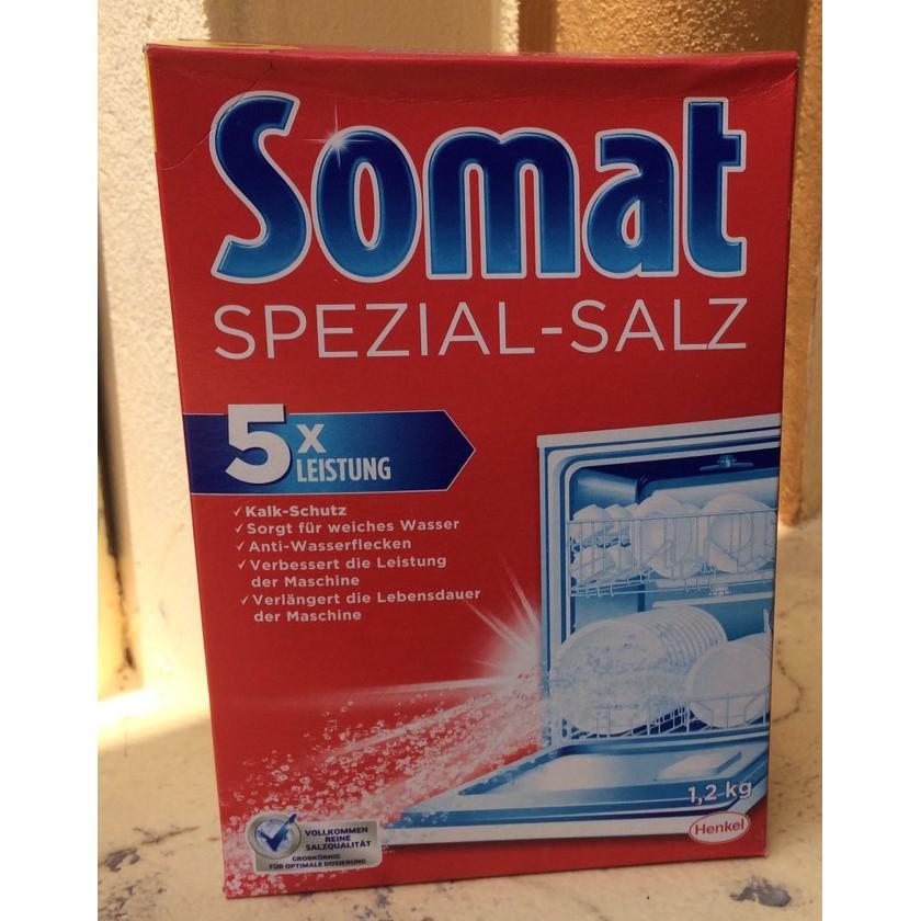 Muối rửa bát Somat 1,2kg -  Nhập khẩu EU dùng cho Máy Rửa Bát Chén