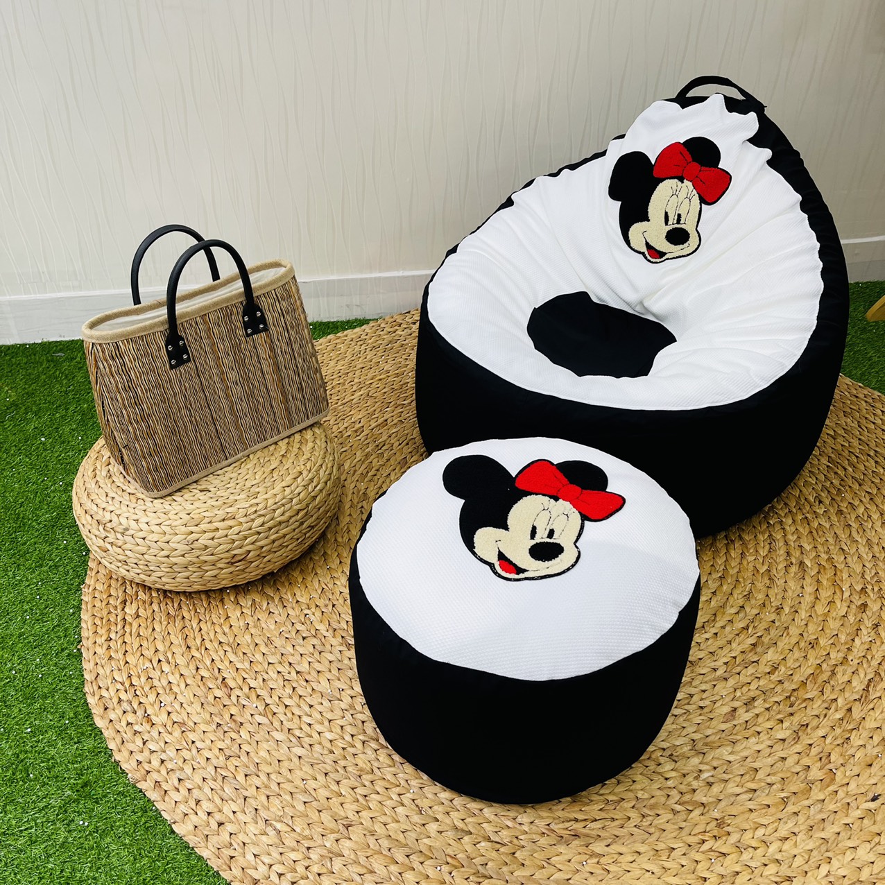 Bộ Ghế Lười Dream Mickey Đen Home Dream