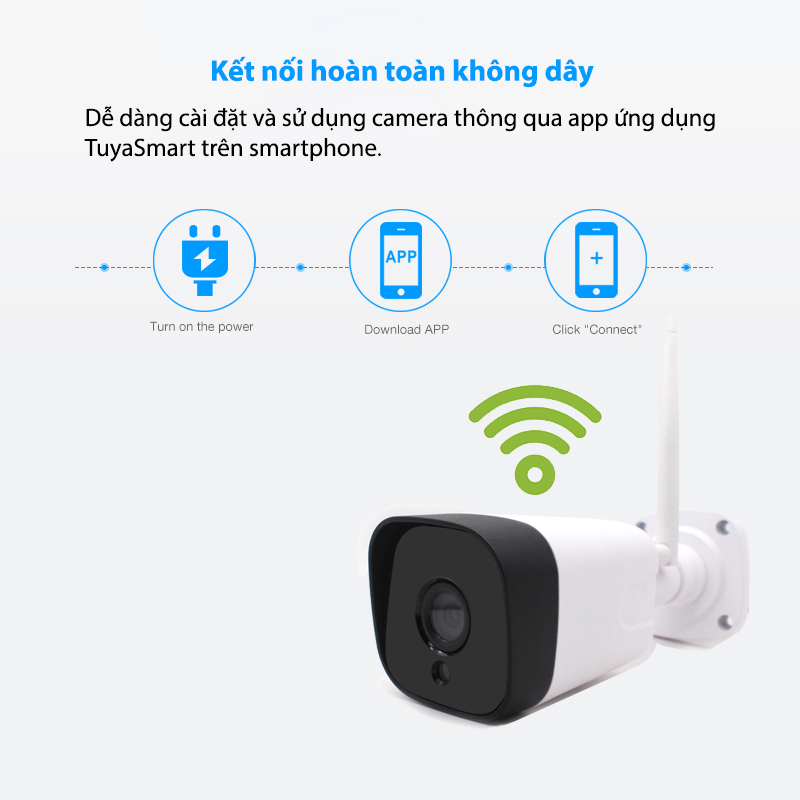 Camera IP wifi chống nước chuyên lắp ngoài trời