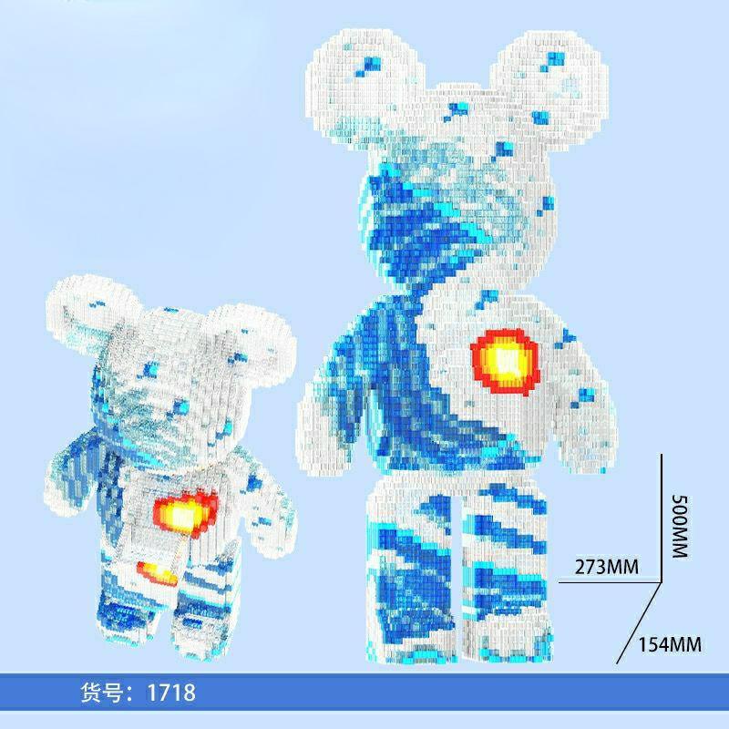 50cm  Mô hình lắp ráp gấu béo Bearbrick đại đương