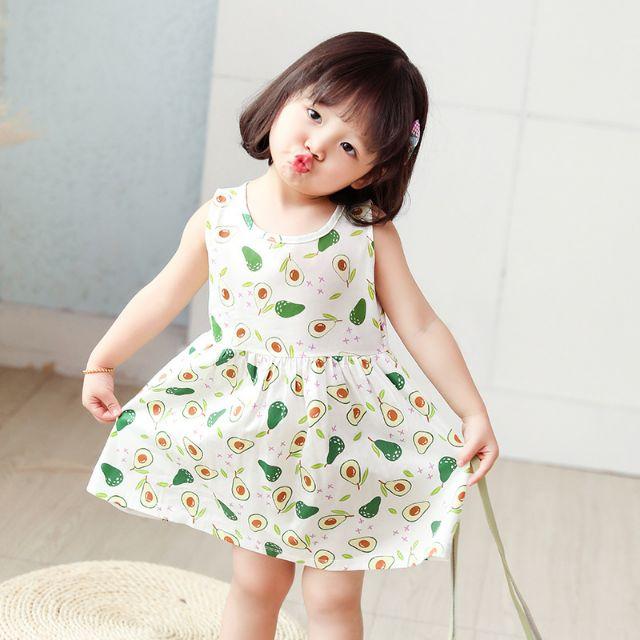 Váy cotton thô mặc hè, váy xinh váy bé gái,đầm bé gái mẫu mới hè thoáng mát,