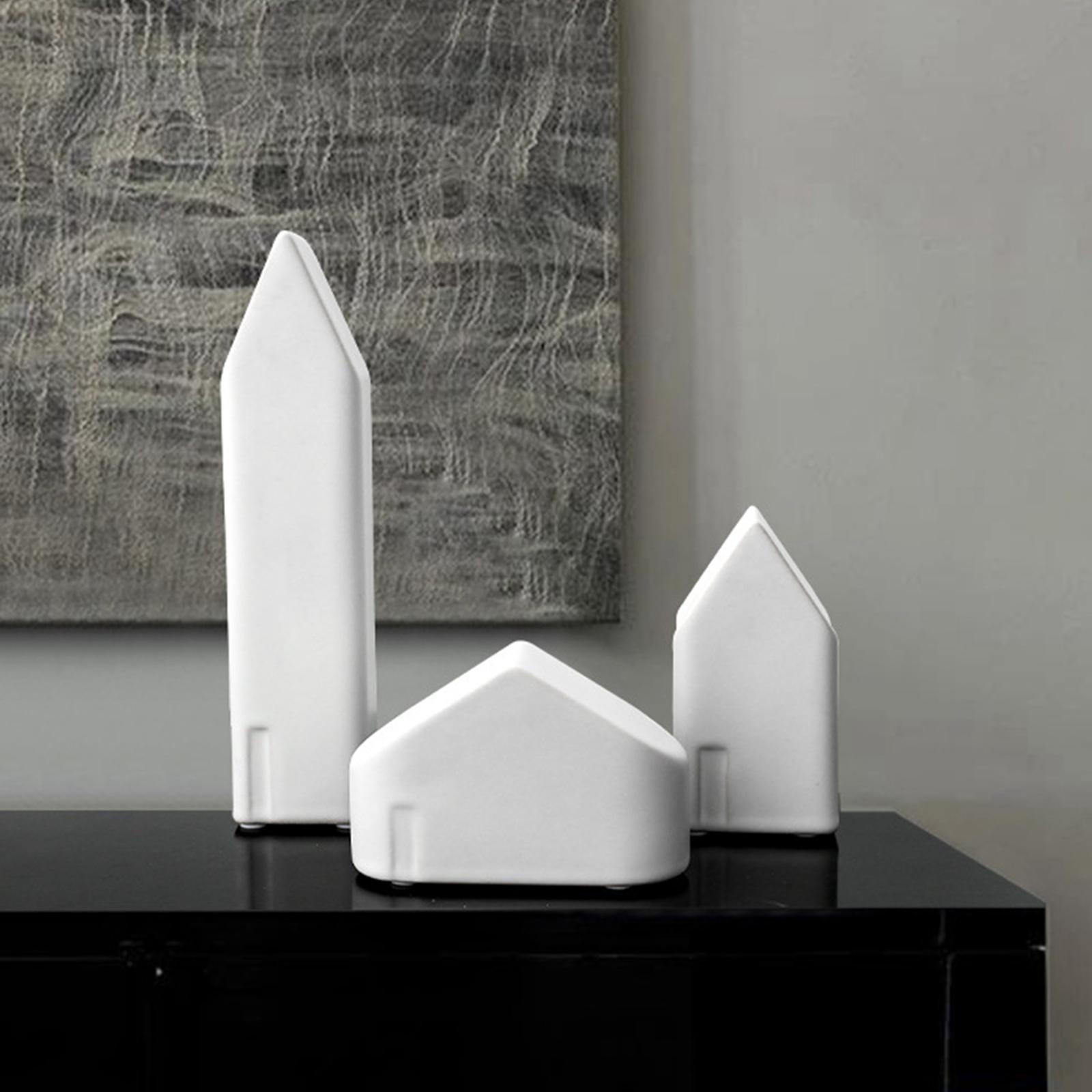 House Sculpture Home Decor Table Centerpiece Modern Simple Crafts Decorations Artwork Modern Architectural Statue for Cabinet Party Entrance