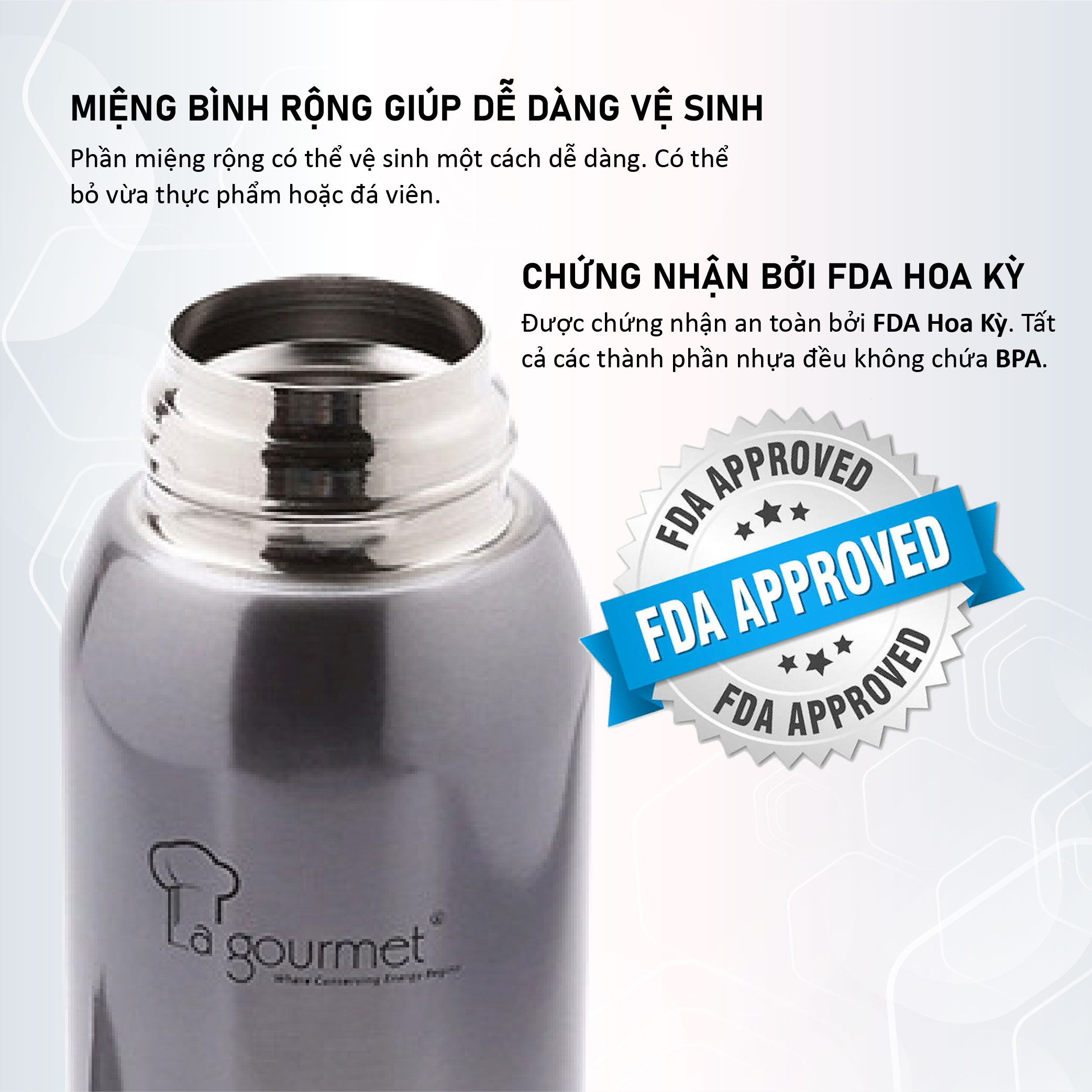 Bình giữ nhiệt cao cấp La gourmet Sakura Plus 750ml - 338648 (bảo hành 5 năm)