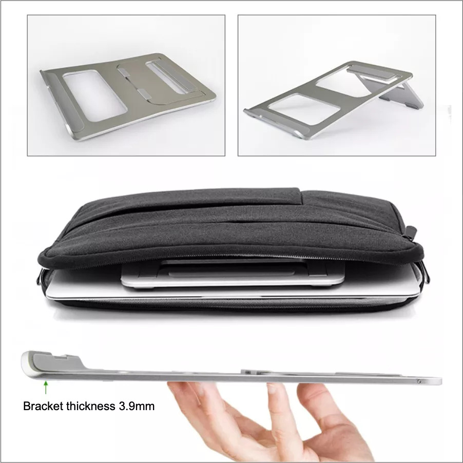 Giá đỡ / Đế đỡ tản nhiệt để bàn dành cho Laptop, Macbook, Máy Tính Xách Tay Chất Liệu Hợp Kim Nhôm gấp gọn tiện dụng - Giao màu ngẫu nhiên - Hàng chính hãng