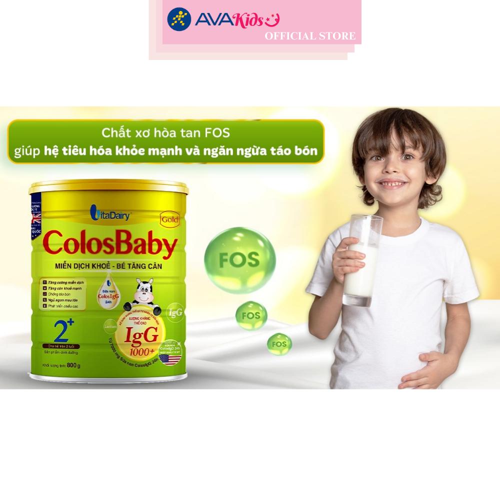 Sữa bột ColosBaby Gold 2+ (sữa non) hương vani 800g (từ 2 tuổi)