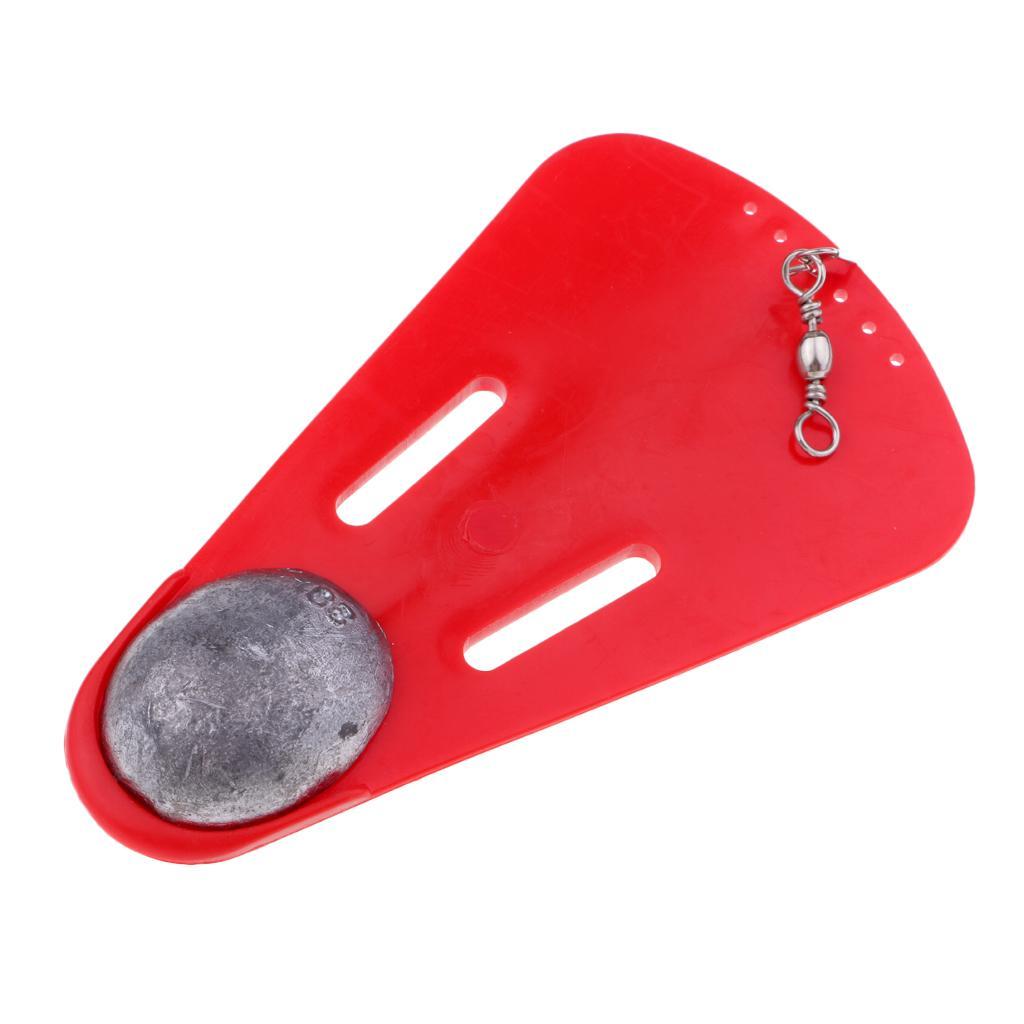 Lot 4pcs Durable Diving Trolling Board Planer Board + Lead Sinker for Boat Fishing