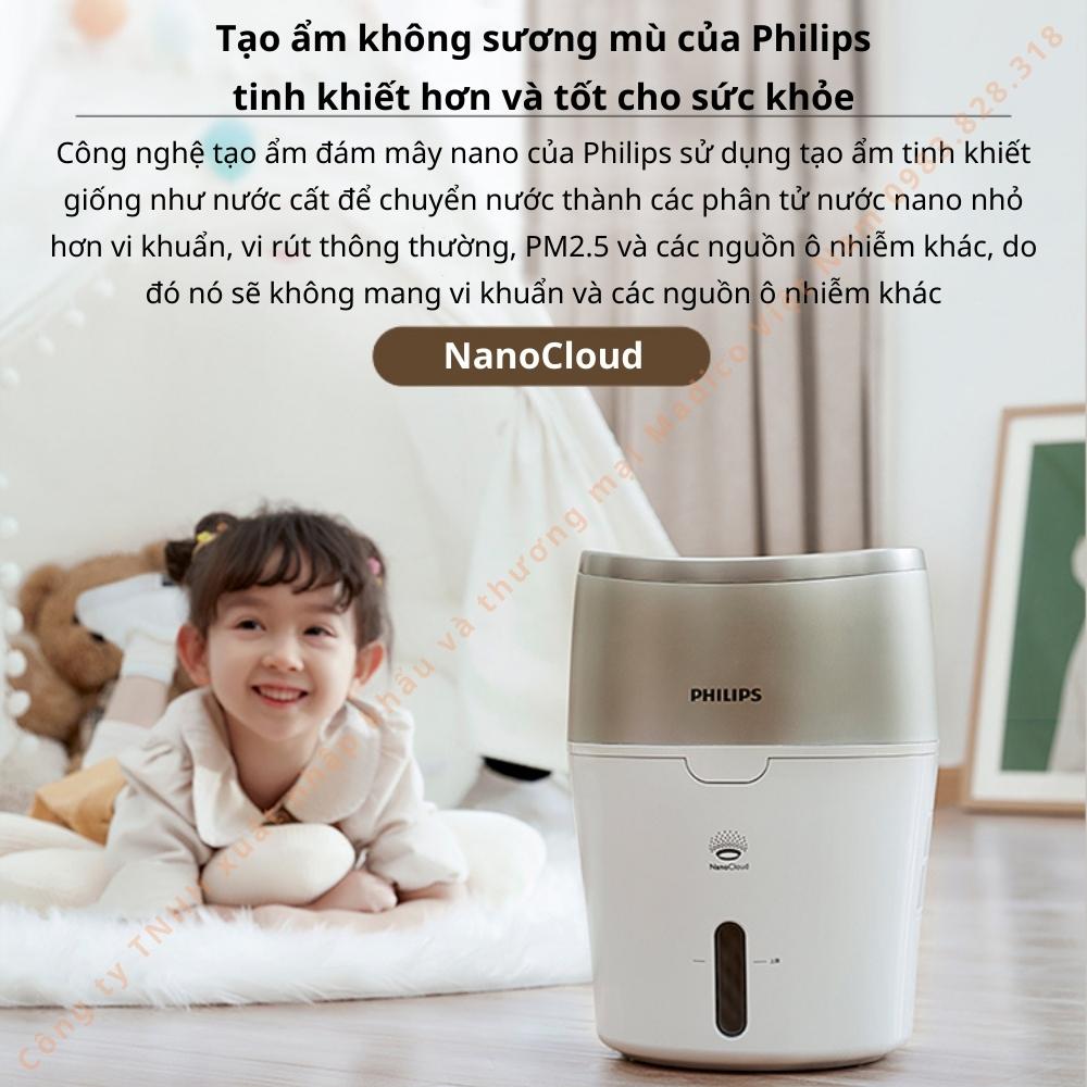 Máy tạo độ ẩm Philips làm ẩm không khí phòng đa năng hiển thị đèn led HU4803 - Hàng nhập khẩu