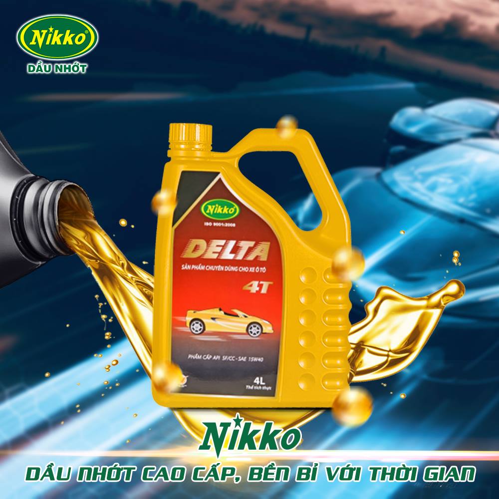 Dầu nhớt động cơ Ô tô NIKKO DELTA 4T SAE 15W40 API: SG/CD