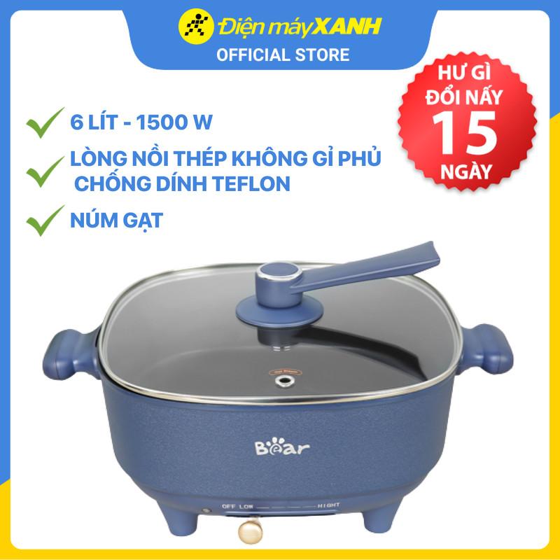 Nồi lẩu điện Bear DHG-C60F2 6 lít - Hàng chính hãng