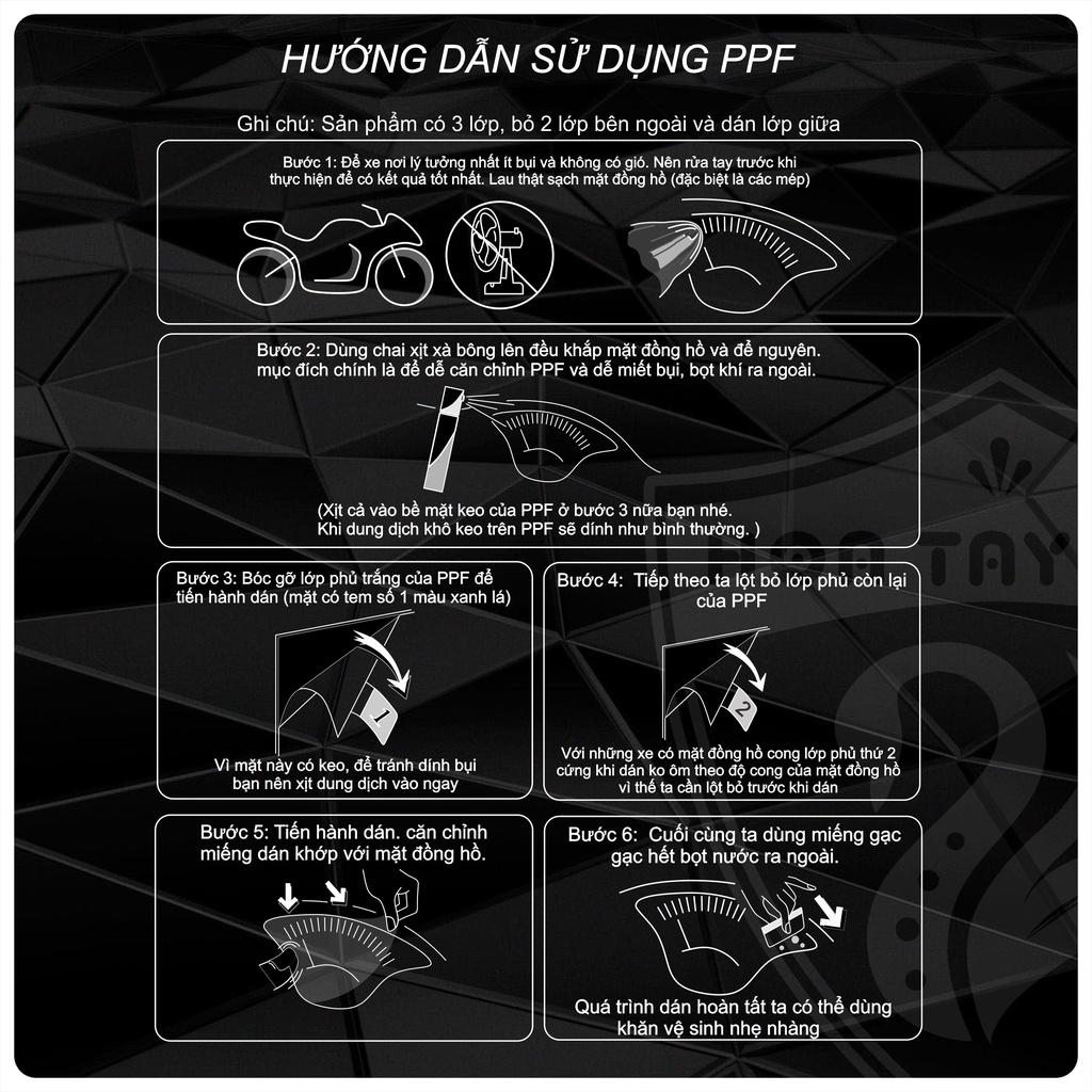 Miếng dán PPF bảo vệ mặt đồng hồ xe Honda PCX 2018