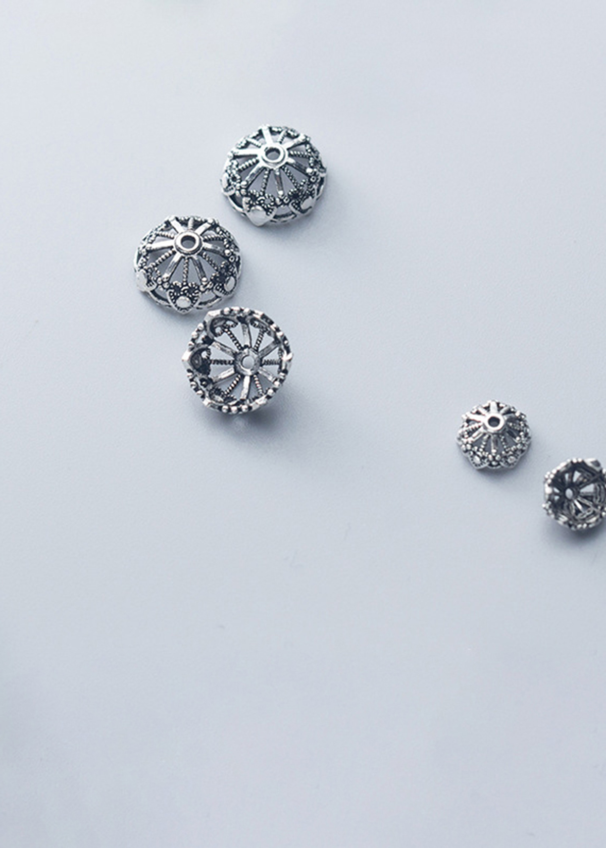 Combo charm chụp hạt, bọc hạt họa tiết hoa văn - Ngọc Quý Gemstones