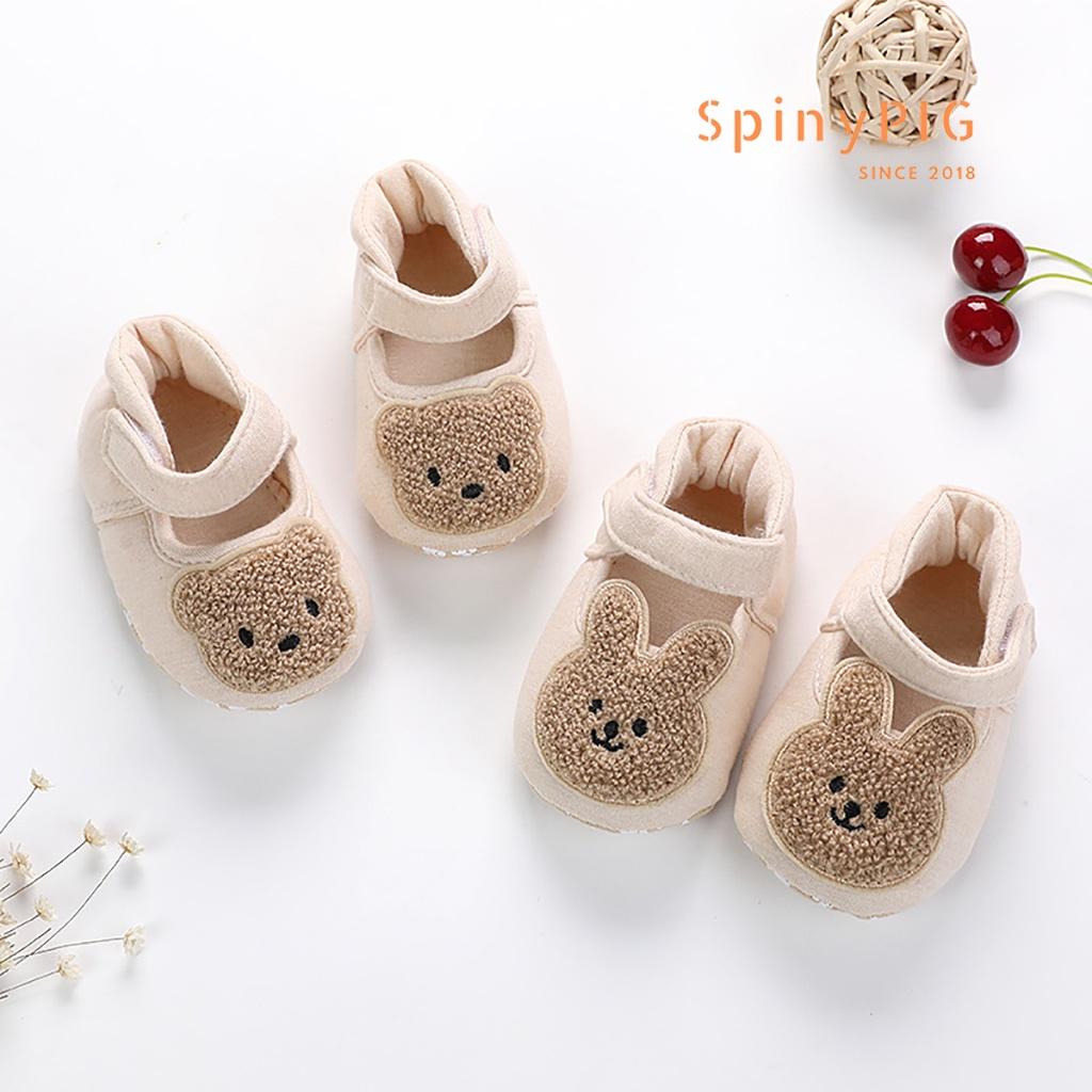 Giày tập đi cho bé 0-18 tháng tuổi 100% cotton hữu cơ tự nhiên không chất tẩy nhuộm chống trơn trượt hàng siêu xinh ơi