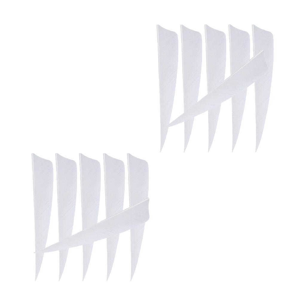 2x 12pcs 4 Inch Archery Arrow Drip Vanes Natural Feather Fletchings Arrow Shaft DIY