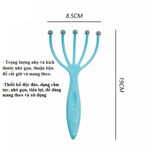 Dụng cụ massage đầu lăn bi giúp thư giãn xã stress, Cây lăn mát xa da đầu cầm tay siêu tiện dụng- GD473-Massage-DauBi