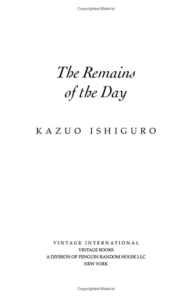 The Remains of the Day (Vintage International)