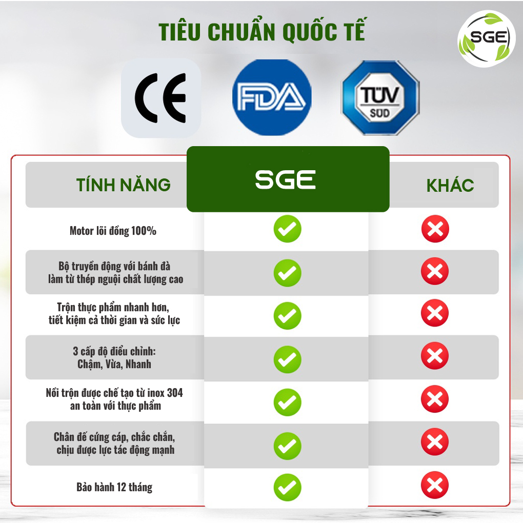 Máy trộn thực phẩm, máy đánh trứng, máy nhào bột EM20 (loại 20L). Hàng chính hãng SGE Thailand, máy dùng cho hộ kinh doanh, gia đình, sản xuất công nghiệp