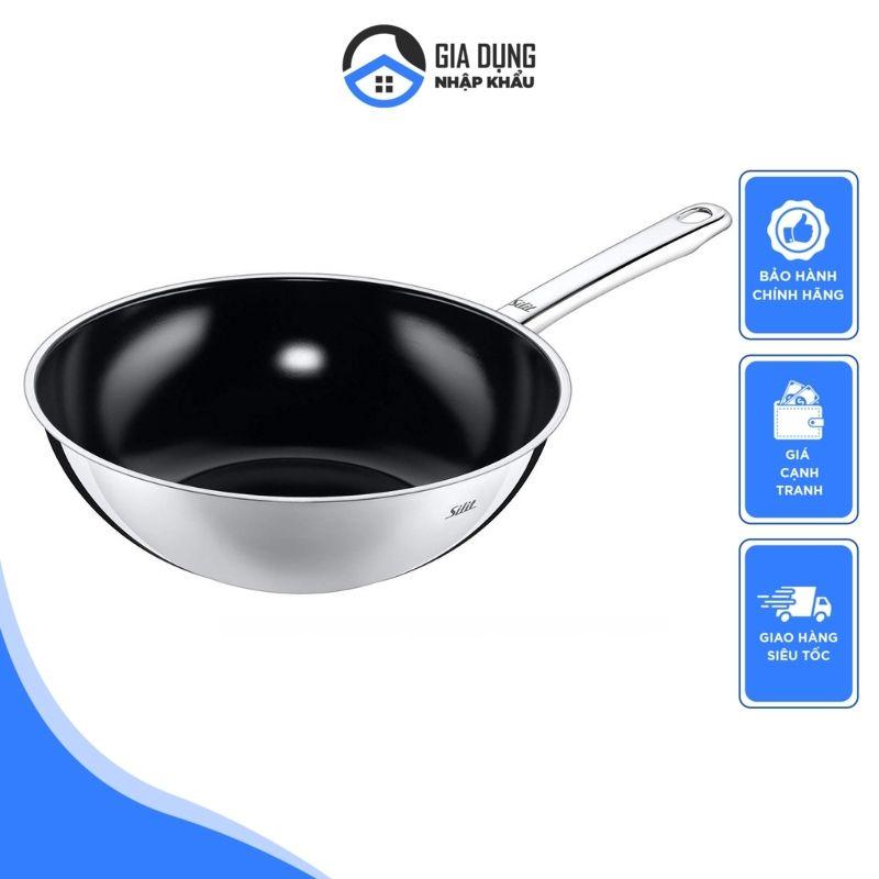 Chảo Chống Dính Sâu Lòng Bếp Từ Silit Wuhan 28cm, Nhập Đức, Chất Liệu Thép Không Gỉ, Dùng Cho Mọi Loại Bếp, Nhập Đức