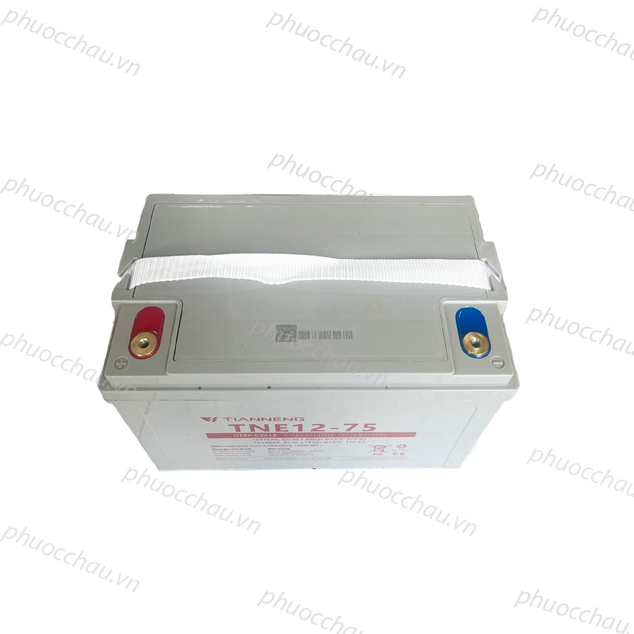 Ắc Quy Thiên Năng Tianneng TNE12-75 , ắc quy dùng cho xe điện, xe golf, xe chà sàn