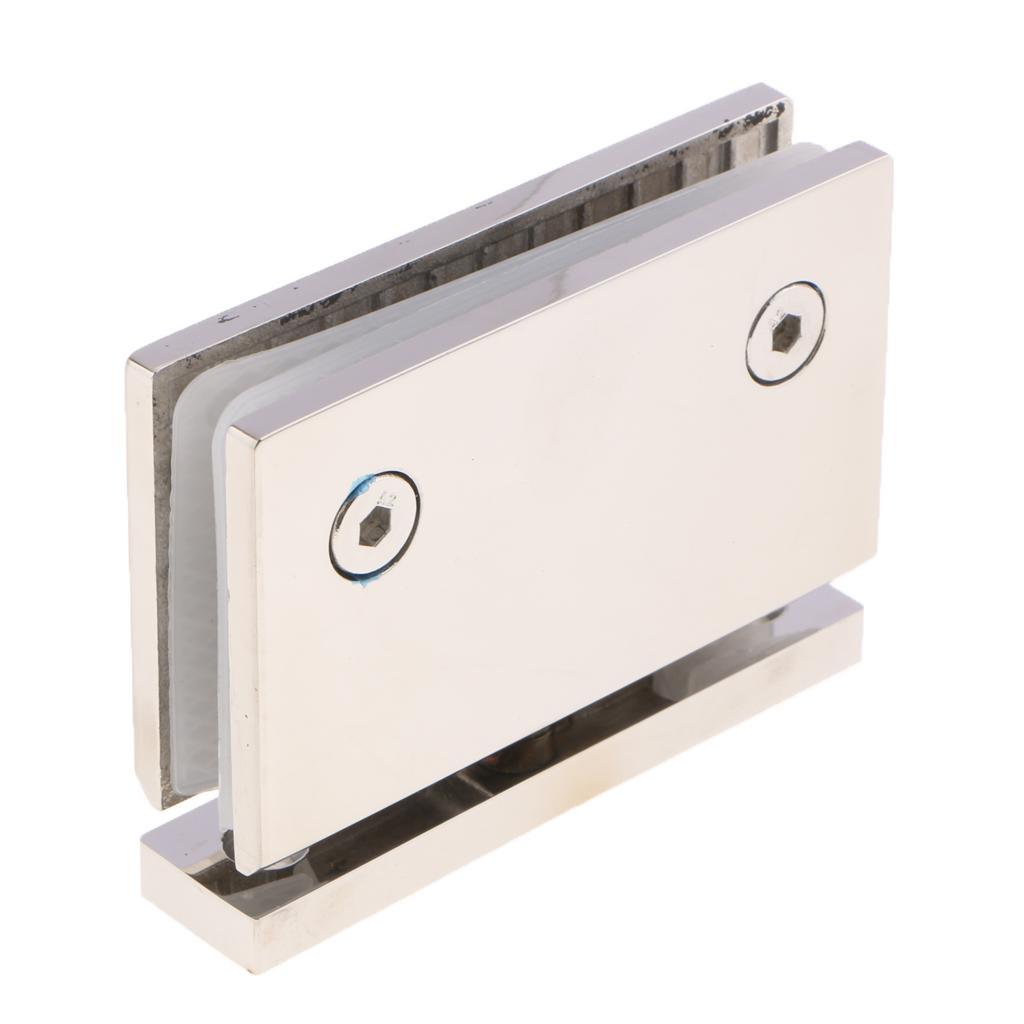 2pcs 360 Bathroom Showcase Cabinet Bracket Glass Shower Door Hinge-5mm