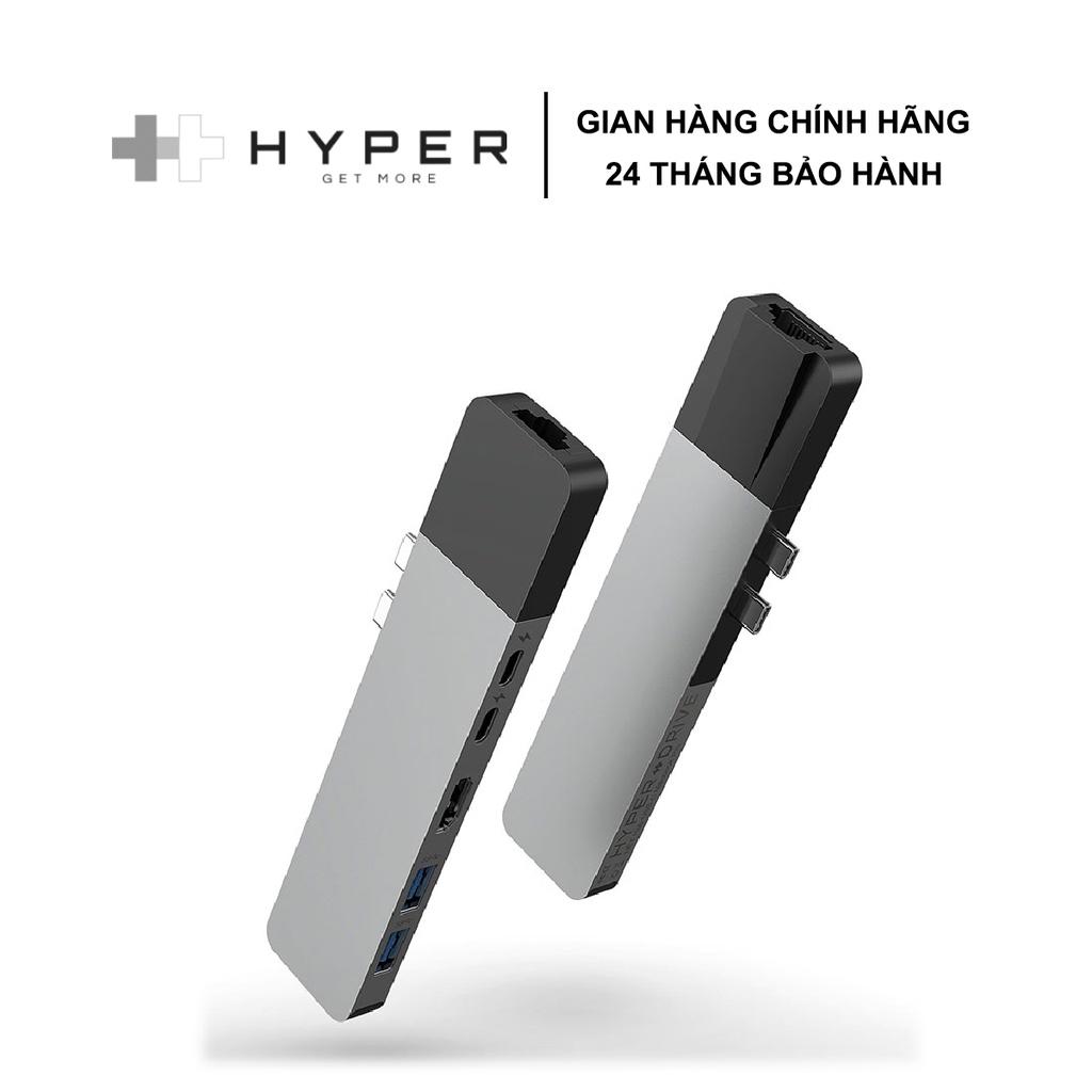 CỔNG CHUYỂN HYPERDRIVE NET 6-IN-2 HUB FOR USB-C MACBOOK PRO 2016-2018 – GN28N - hàng chính hãng