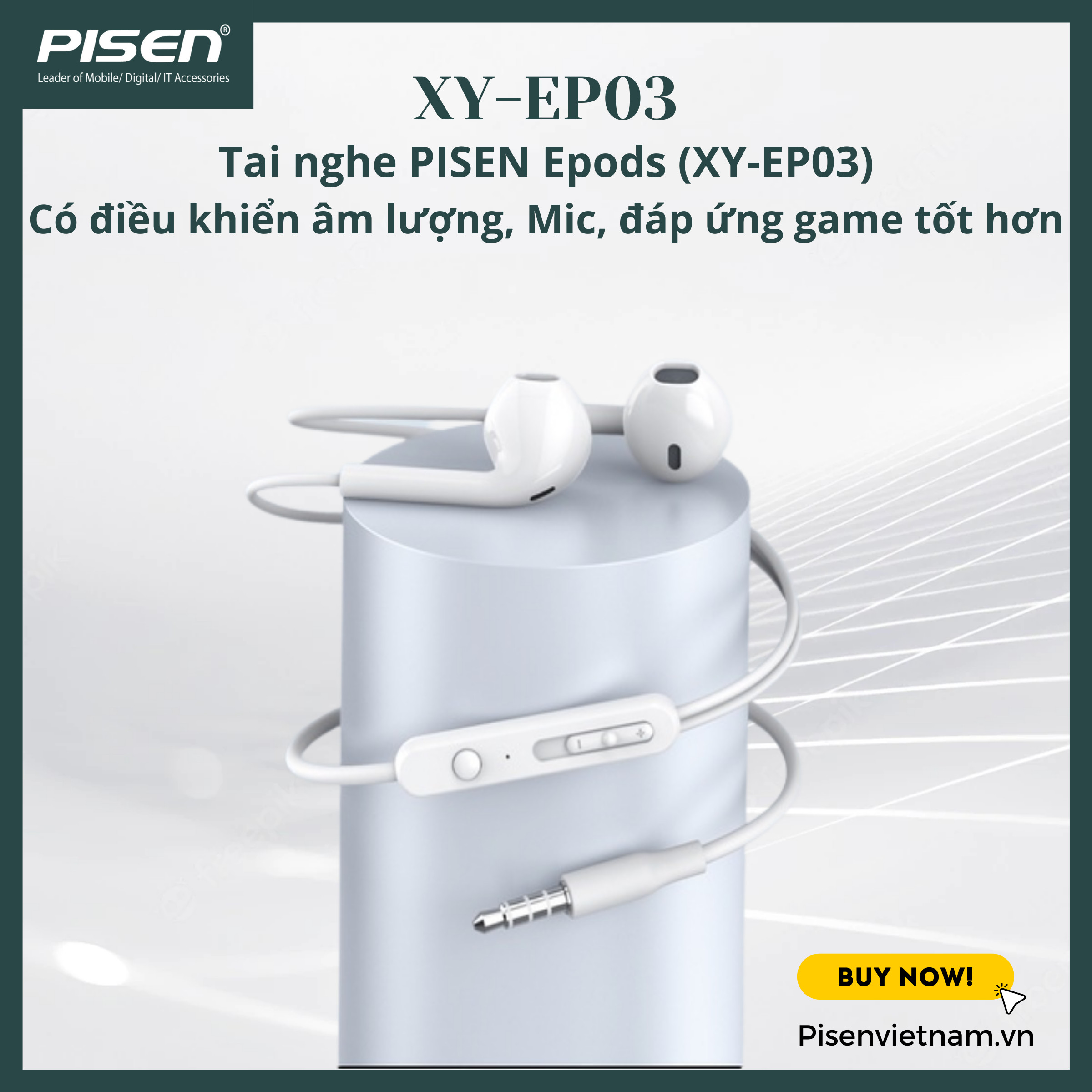 Tai nghe PISEN Epods (XY-EP03) hàng chính hãng check cod bảo hành 2 năm