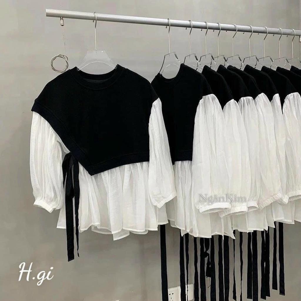 Áo bầu thu đông công sở thời trang