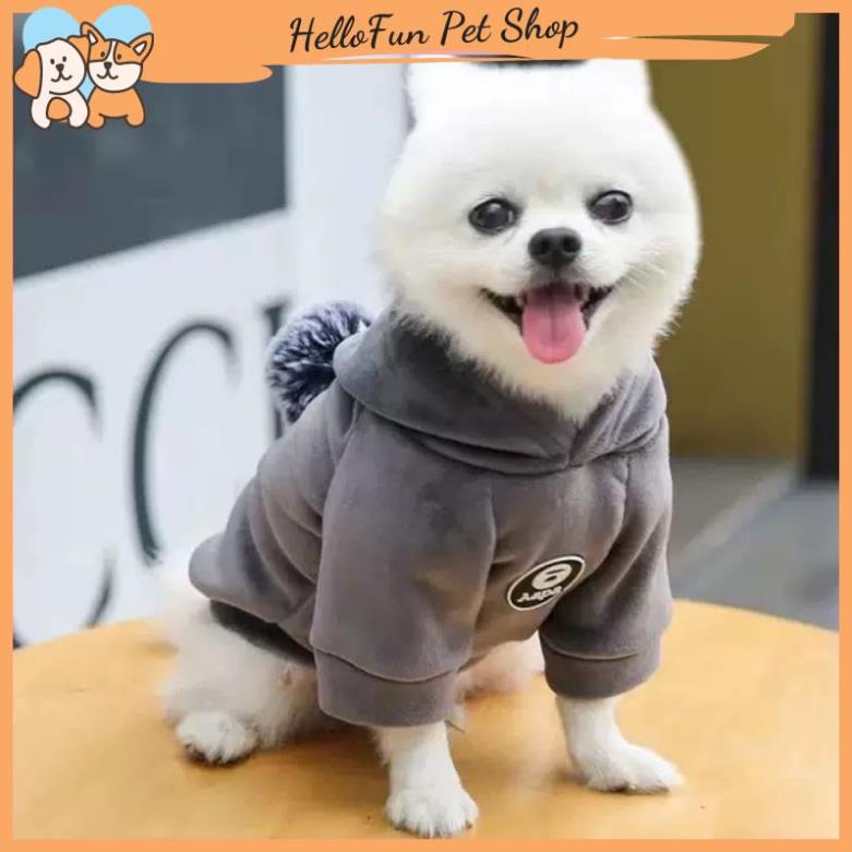Áo Hoodie nhung cao cấp cho thú cưng - Áo cho chó mèo mùa đông