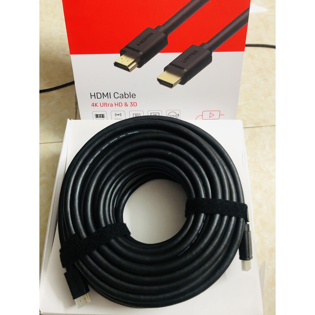 Cáp HDMI 4K Unitek YC-143 15m, YC-144 20m - Dây Tròn - NTH - Hàng Nhập Khẩu