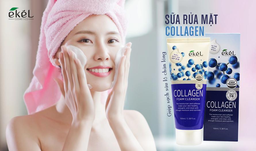 Sữa rửa mặt Collagen Ekel 100ml