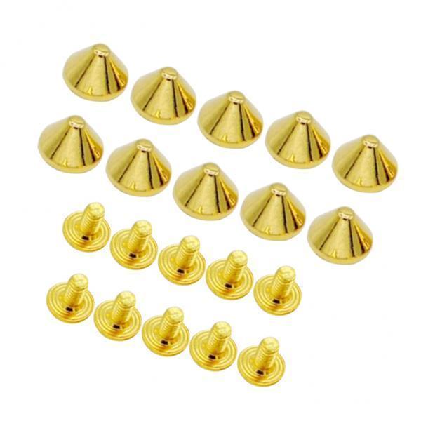 3-5pack 10 Pieces Alloy Conic Rivets for Sewing Accessories Golden