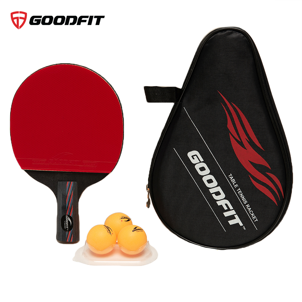 Hình ảnh Vợt bóng bàn tặng kèm 3 bóng GoodFit cốt vợt 9 lớp đạt chuẩn chất lượng GF002TR