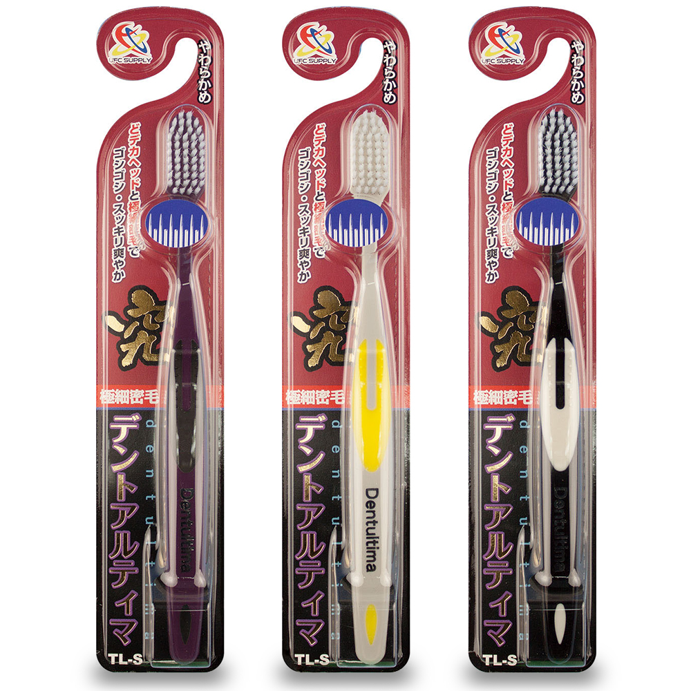 Bàn Chải Đánh Răng Loại Mềm Dentultima JR-TL-S1 Cán Nhựa Màu Xám (1 Cây)