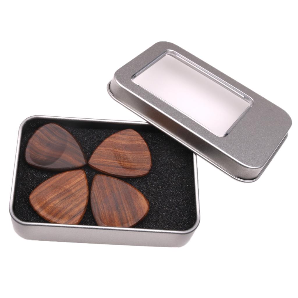 Solid Wood Guitar Pick Plectrum for Acoustic Electric Guitar Ukulele Bass