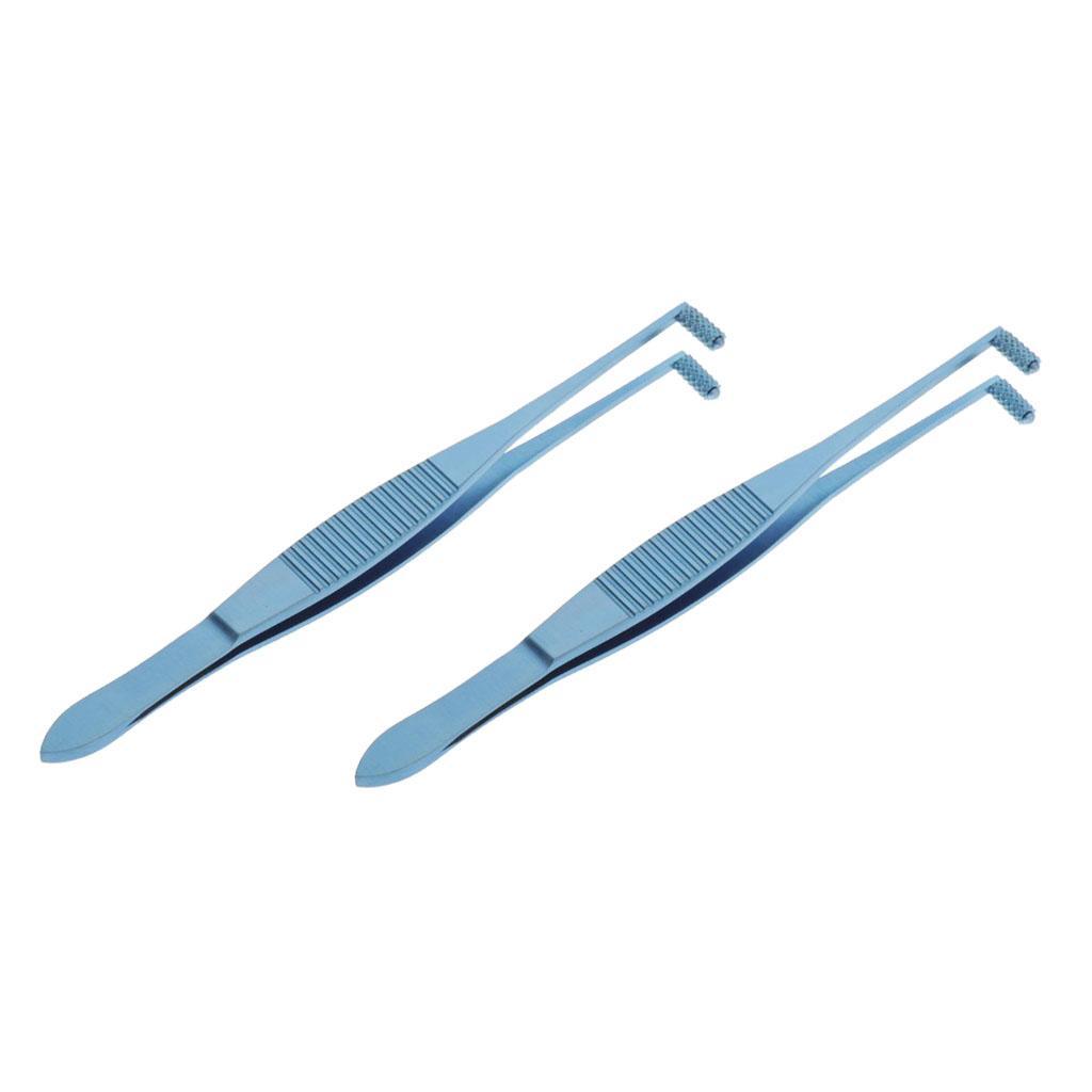 2pcs Stainless Steel Meibomian Gland Forceps Double Eyelid Massage Tweezers