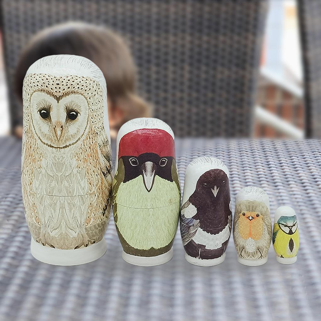 Matryoshka Russian Nesting Dolls Babushka Wooden Owl Stacking Dolls Figurine