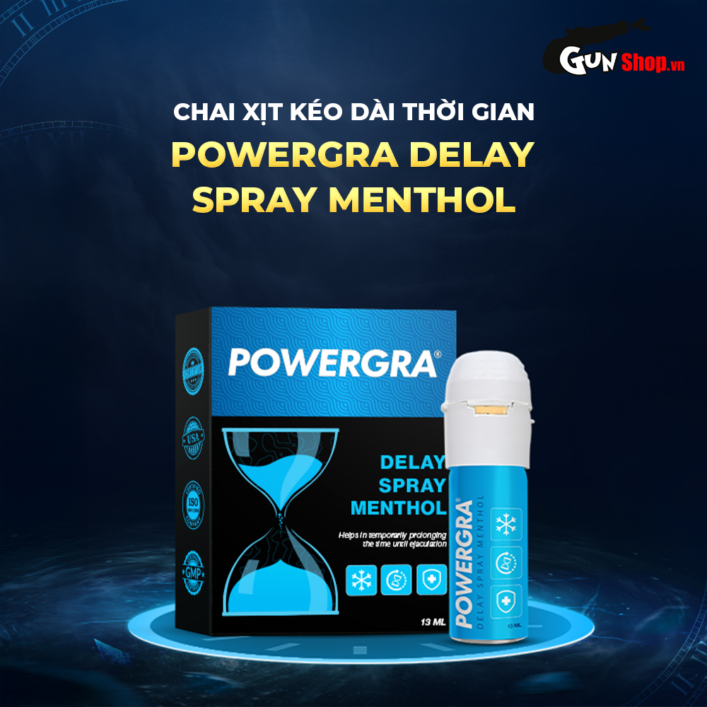 Chai xịt Mỹ Powergra Delay Spray Menthol - Chai 13ml