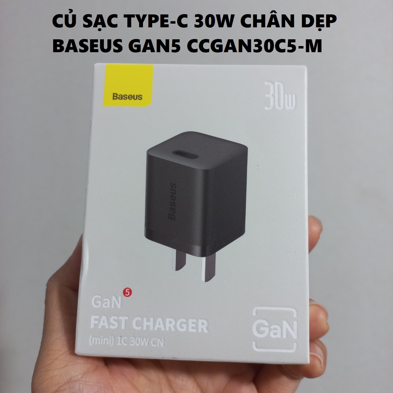 Củ sạc nhanh mini 30W 1 cổng type C Baseus GaN5 CCGAN30E5-M _ Hàng chính hãng
