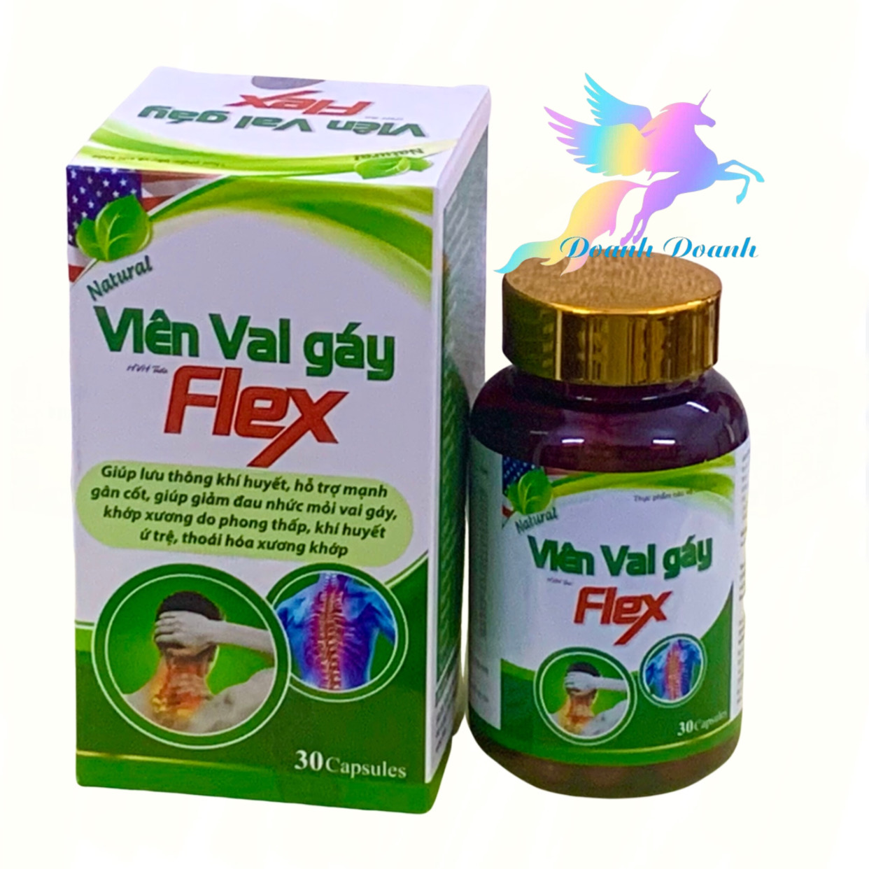 ￼Viên Vai Gáy Flex- 30 vien ,Người thoái hóa cột sống, đau nhức khớp xương, tê bì chân tay, đau mỏi vai gáy, thắt lưng