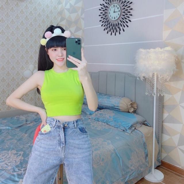 Free ship_Áo croptop 3 lỗ body siêu đẹp chất thun Borip thái loại 1_Kèm Video+ Ảnh thật