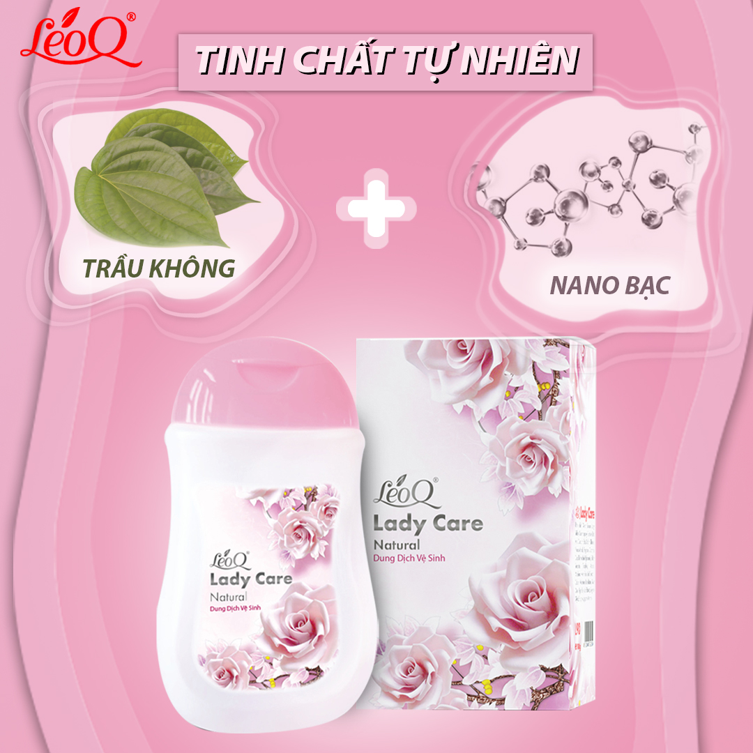 LeoQ Lady Care Natural Dung dịch vệ sinh Thơm Mát Hồng Hào 180G - L90