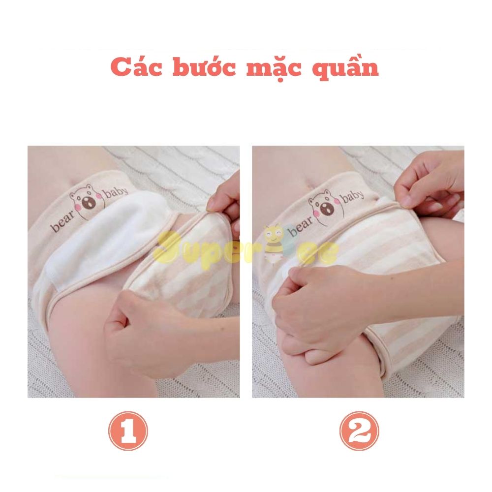 Tã Quần Vải Thông Minh Chất Liệu Cotton Thoáng Khí Cho Bé