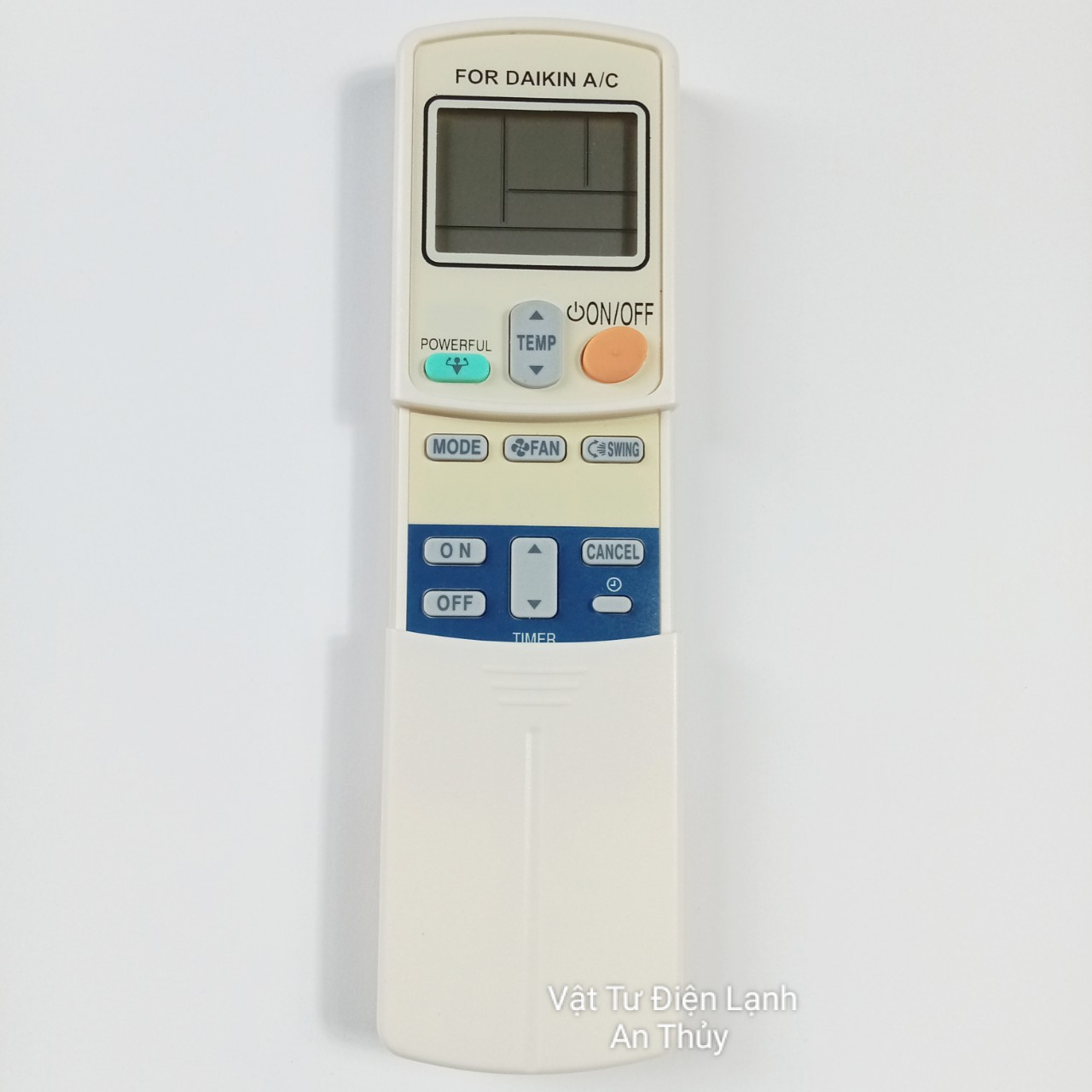 Remote máy lạnh ĐAIKIN viền đen 1 nút xanh - Điều khiển máy lạnh ĐAIKIN - Remote điều hòa ĐAIKIN - Điều khiển điều hòa ĐAIKIN