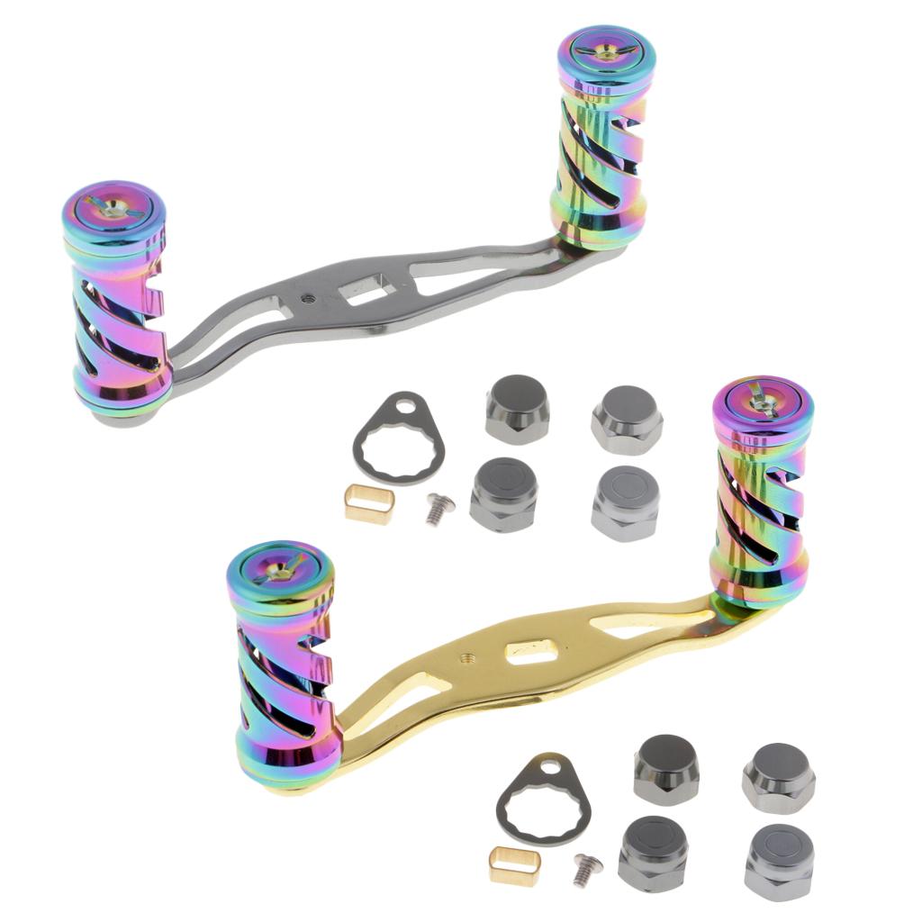 Replacement Carbon Fiber Fishing Reel Handle for Baitcasting Reels Gold