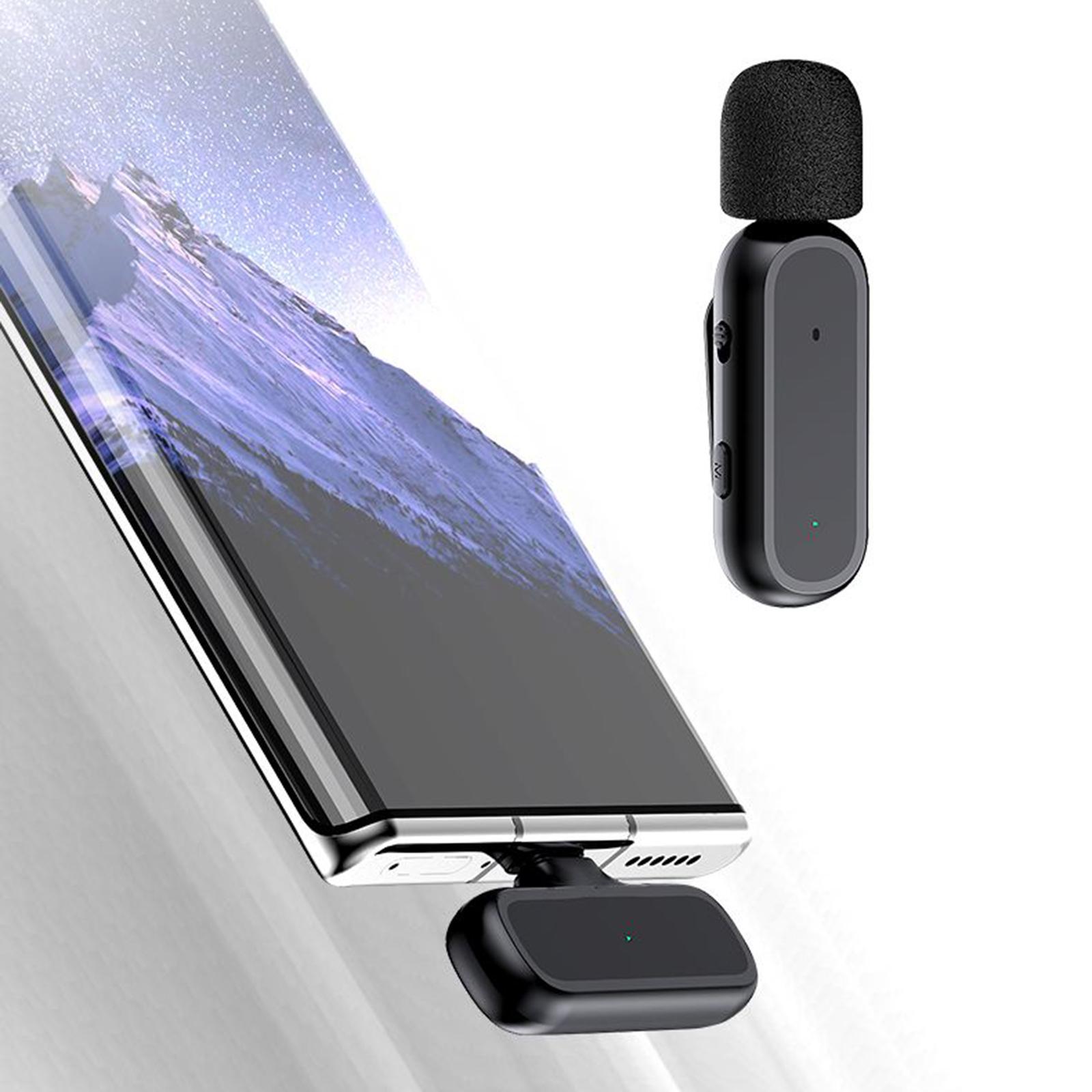 Wireless Lavalier Microphone Type C with Charging Box Clip On